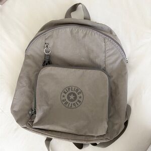 Kipling Nylon Backpack in Grey
